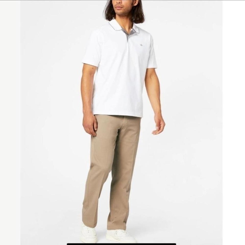 Dockers W38 L34 Khaki 100% Cotton Straight Leg Casual Pants